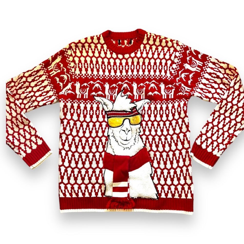 Llama Christmas Sweater Fun Ugly Punk  Great for the Holidays!